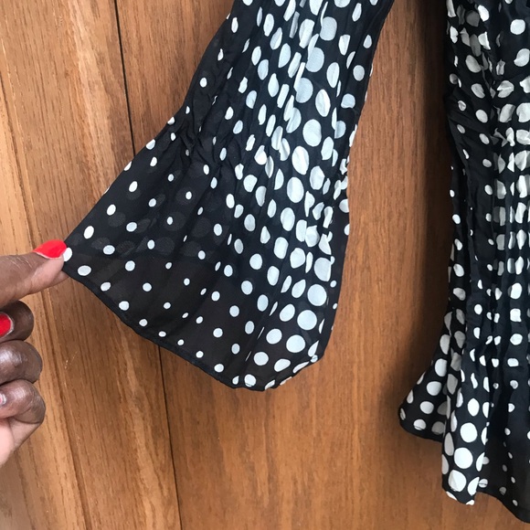 Black and White Polka Dot Top - Picture 6 of 7